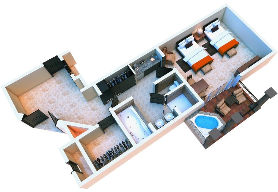 Junior Suite with Jacuzzi, 2 adults & 2 children