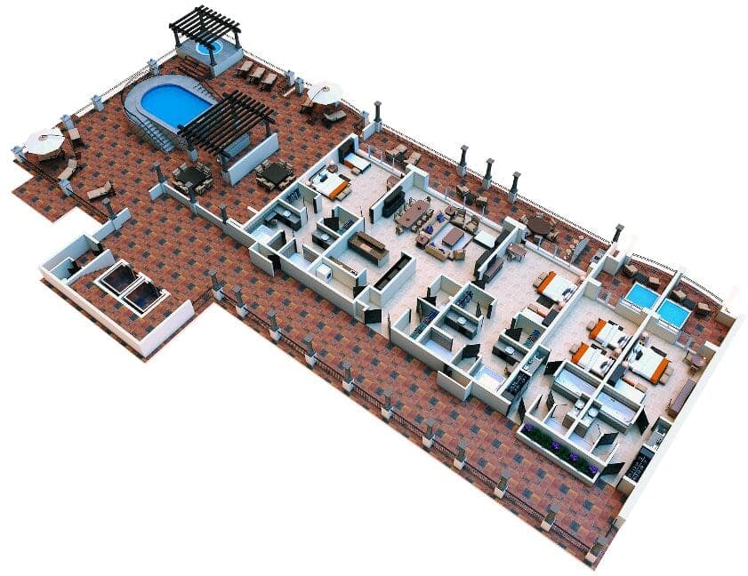 Four Bedroom Presidential Suite, Up to 13 people